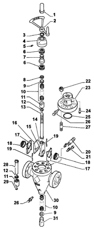 WKM Gate Valve (Model M1) - Exploaded View